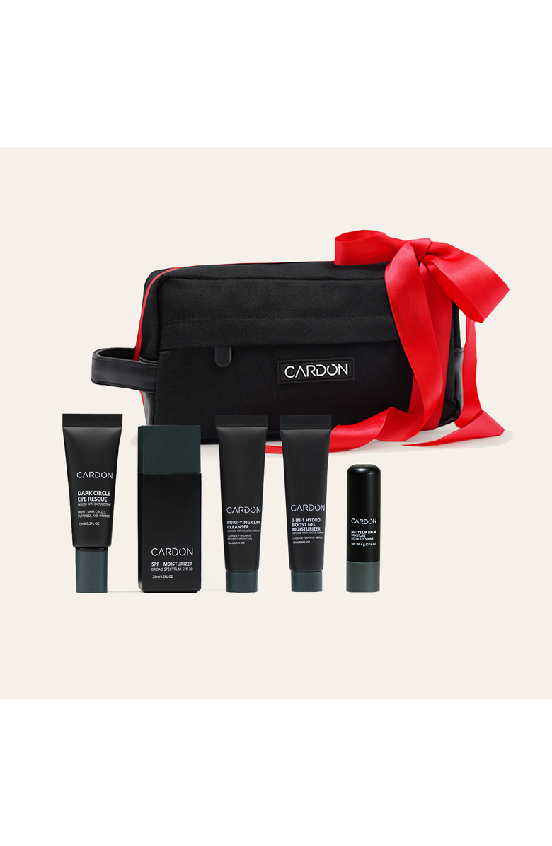 Cardon Jet Set Travel Kit Limited Edition 5 Piece Men's Skincare Set, Alternate, color, Black