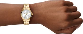 Brynn Three-Hand Stainless Steel Bracelet Watch, 30mm