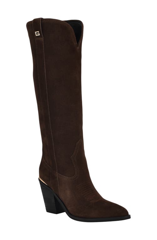 Guess Sashan Western Boot In Brown