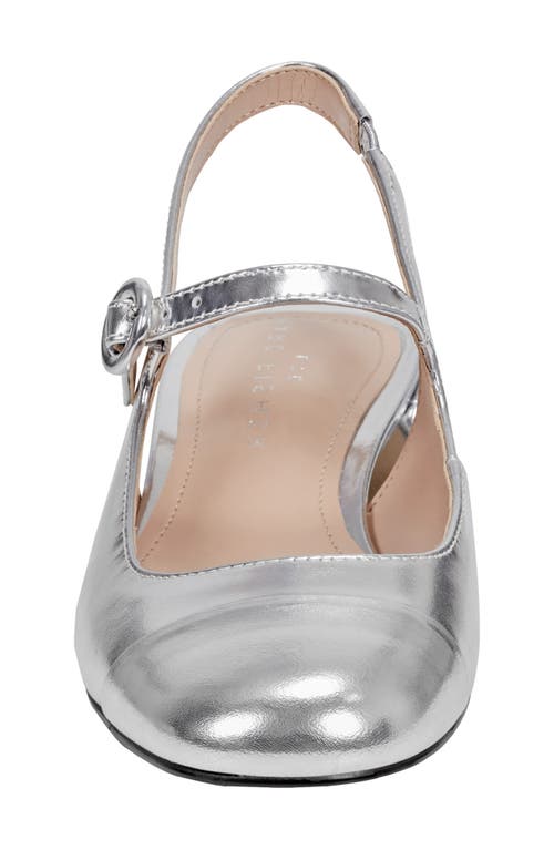 Marc Fisher Ltd Martie Slingback Mary Jane Pump In Silver