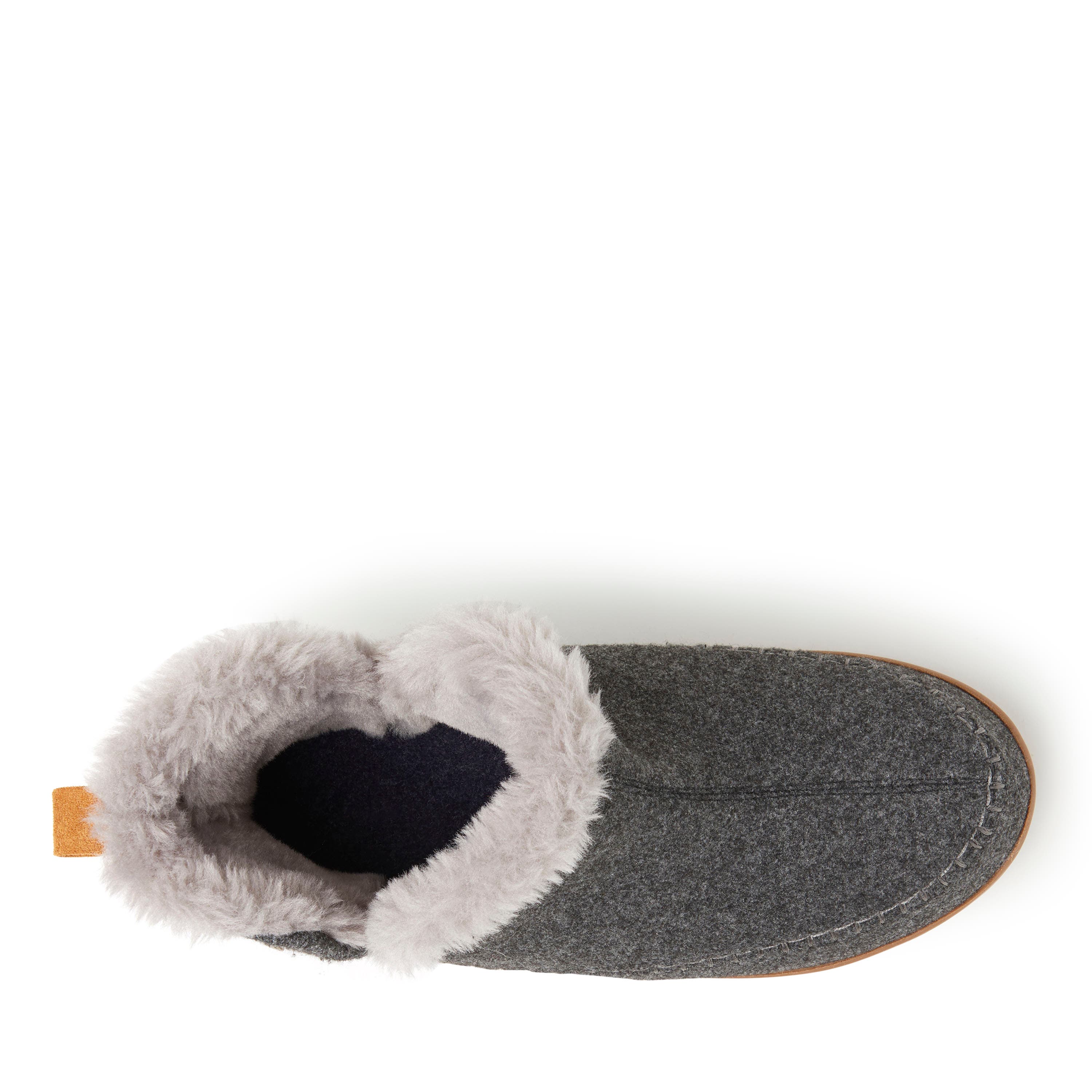 DEARFOAMS Brixen Bootie Slipper, Alternate, color, Dark Heather Grey
