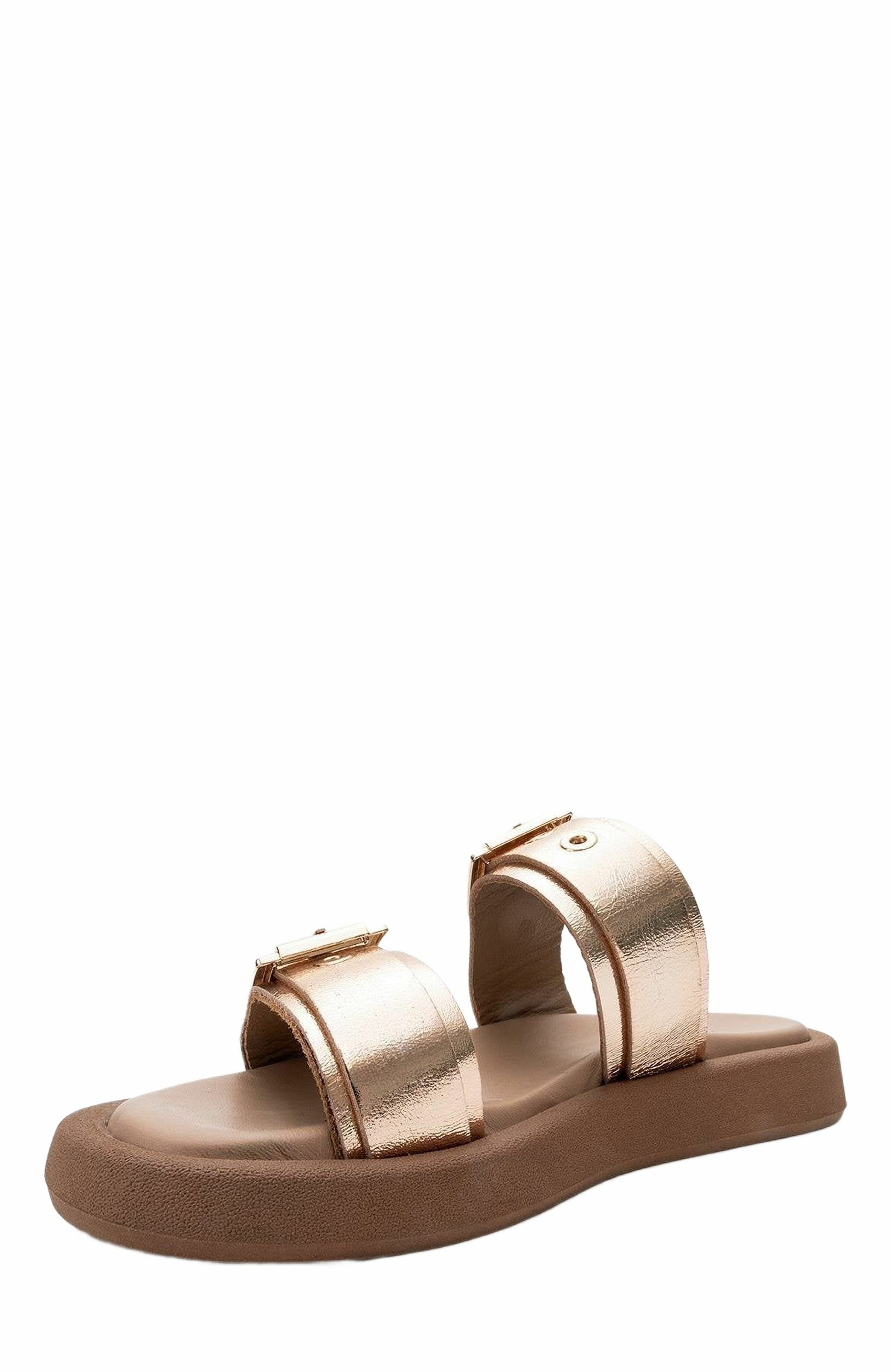 Finezza Leather Two-Strap Sandal, Alternate, color, Rose Leather