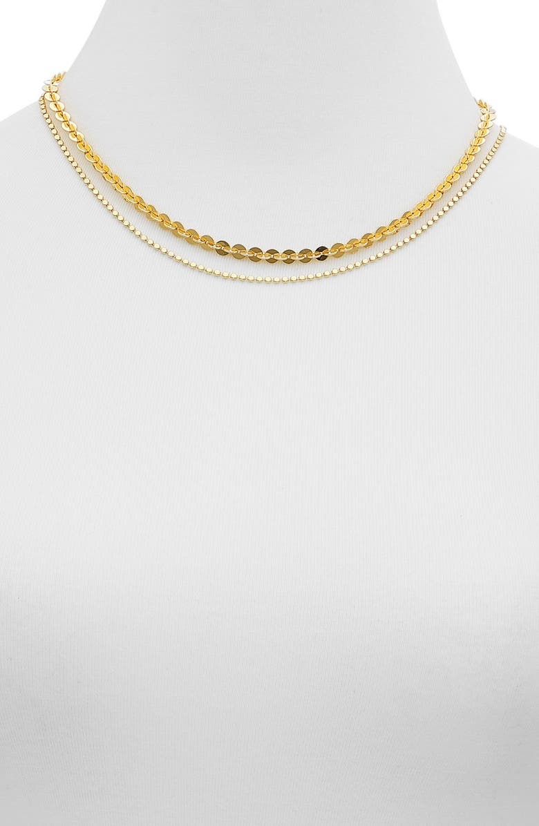 Vince Camuto Set of 2 Assorted Chain Necklaces, Alternate, color, Gold Tone