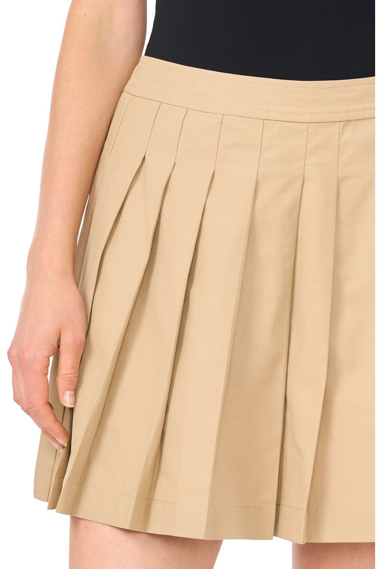 Pleated Miniskirt, Alternate, color, SAND