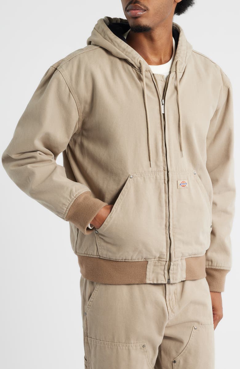 Dickies Hilham Hooded Canvas Jacket, Alternate, color, Desert Sand