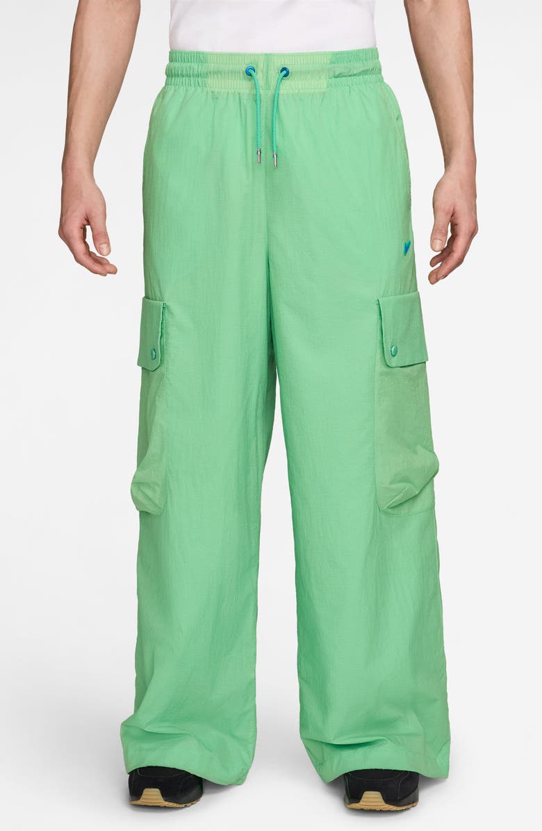 Nike Baggy Cargo Pants, Main, color, Green Shock/ Hyper Royal