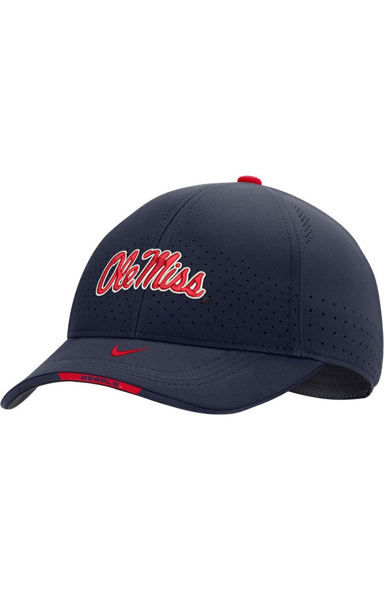 Nike Men's Nike Navy Ole Miss Rebels 2022 Sideline Classic99 Swoosh Performance Flex Hat, Main, color, Navy