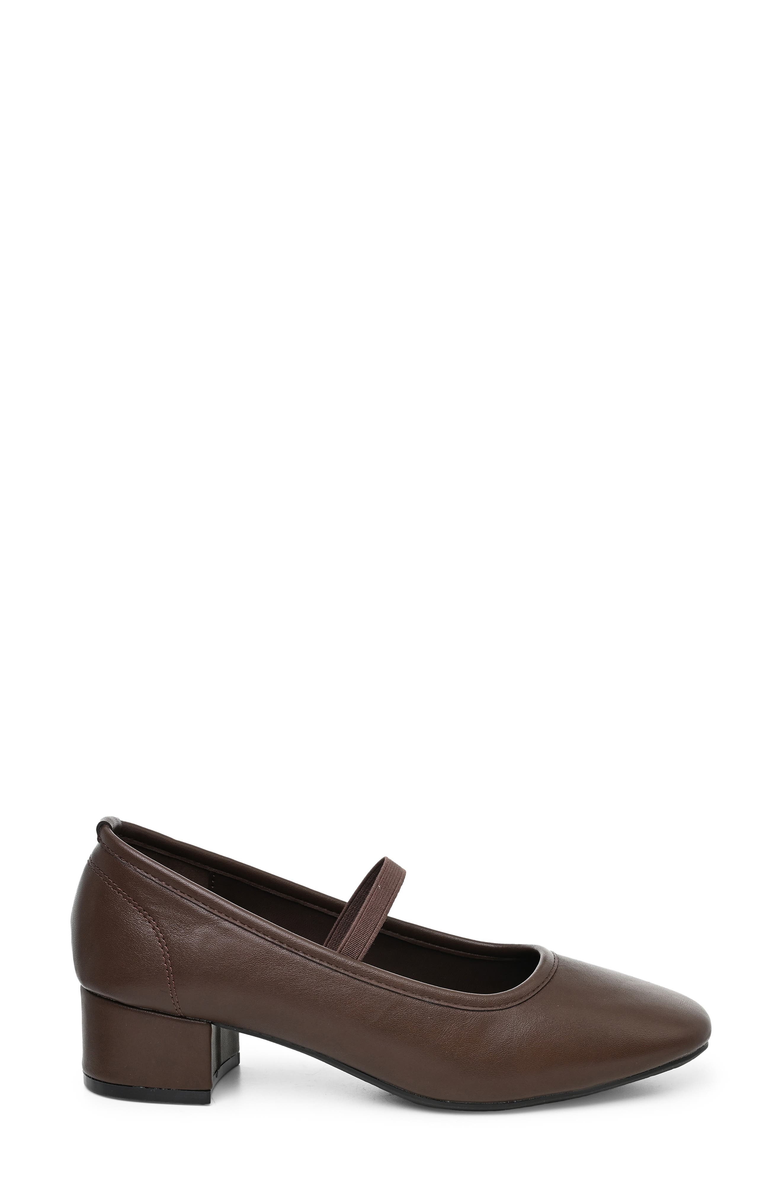 Marlie Faux Leather Mary Jane Heel, Alternate, color, CHOCOLATE