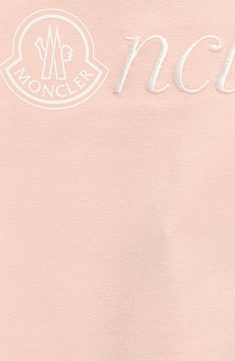 Moncler Kids' Embroidered Logo T-Shirt, Alternate, color, Pink