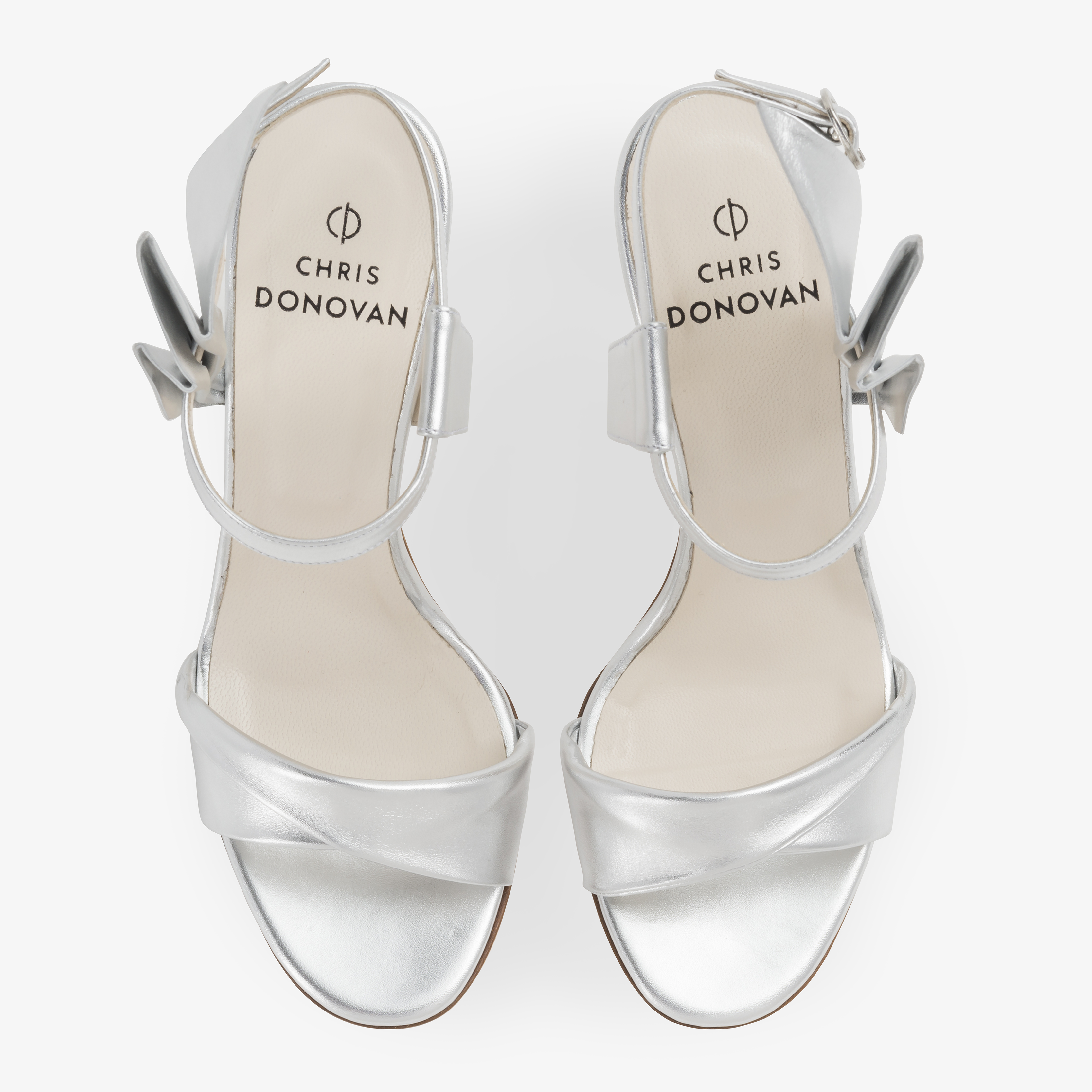 Chris Donovan Footwear Corona Sandal, Alternate, color, Silver