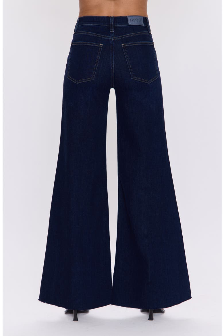 Izzy High Waist Raw Hem Wide Leg Flare Jeans, Alternate, color, TRISTESSE