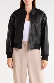 JASON WU Basketweave Faux Leather Jacket