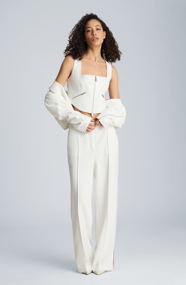 Kenneth Cole Sleeveless Zip Front Top, Alternate, color, 