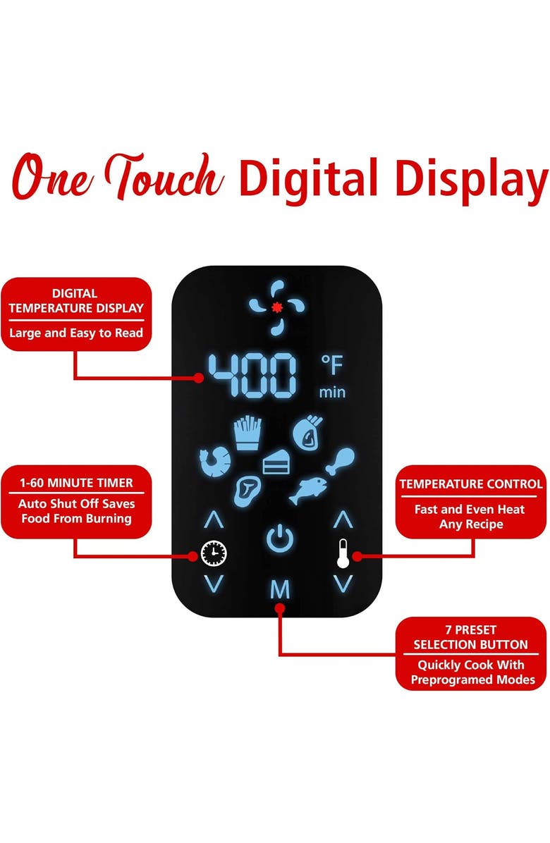 Brentwood Electric Digital Air Fryer, Alternate, color, Black