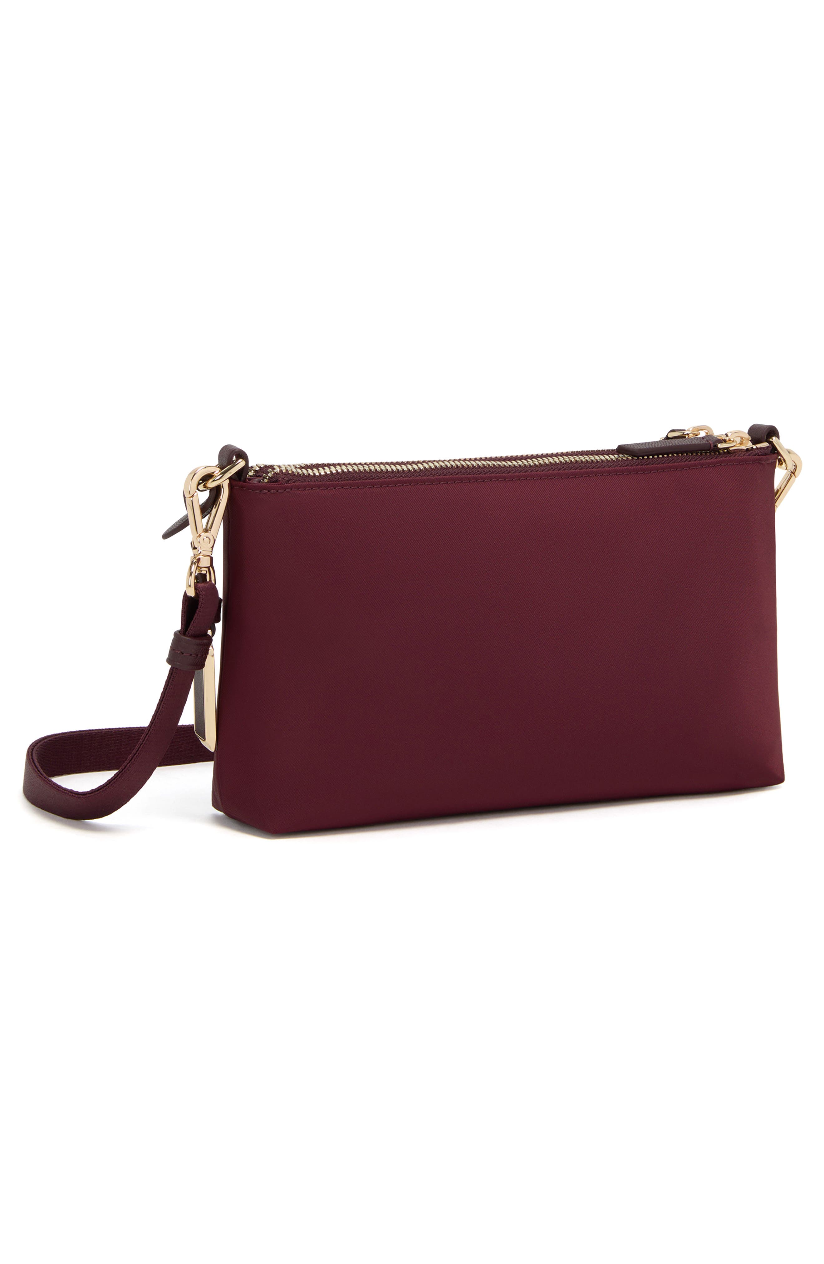 TUMI Voyageur Adela Nylon Crossbody Bag, Alternate, color, Wine