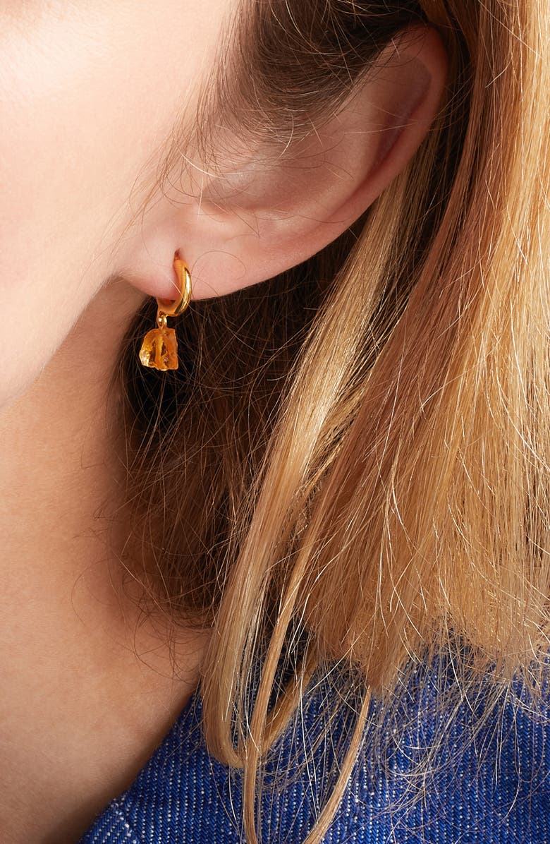 Monica Vinader x Caroline Issa Gemstone Huggie Earrings, Alternate, color, 