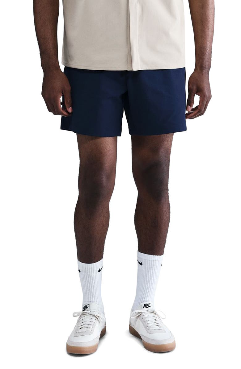 Nike 24.7 PerfectStretch Dri-FIT Flat Front Shorts, Main, color, Obsidian/ Black