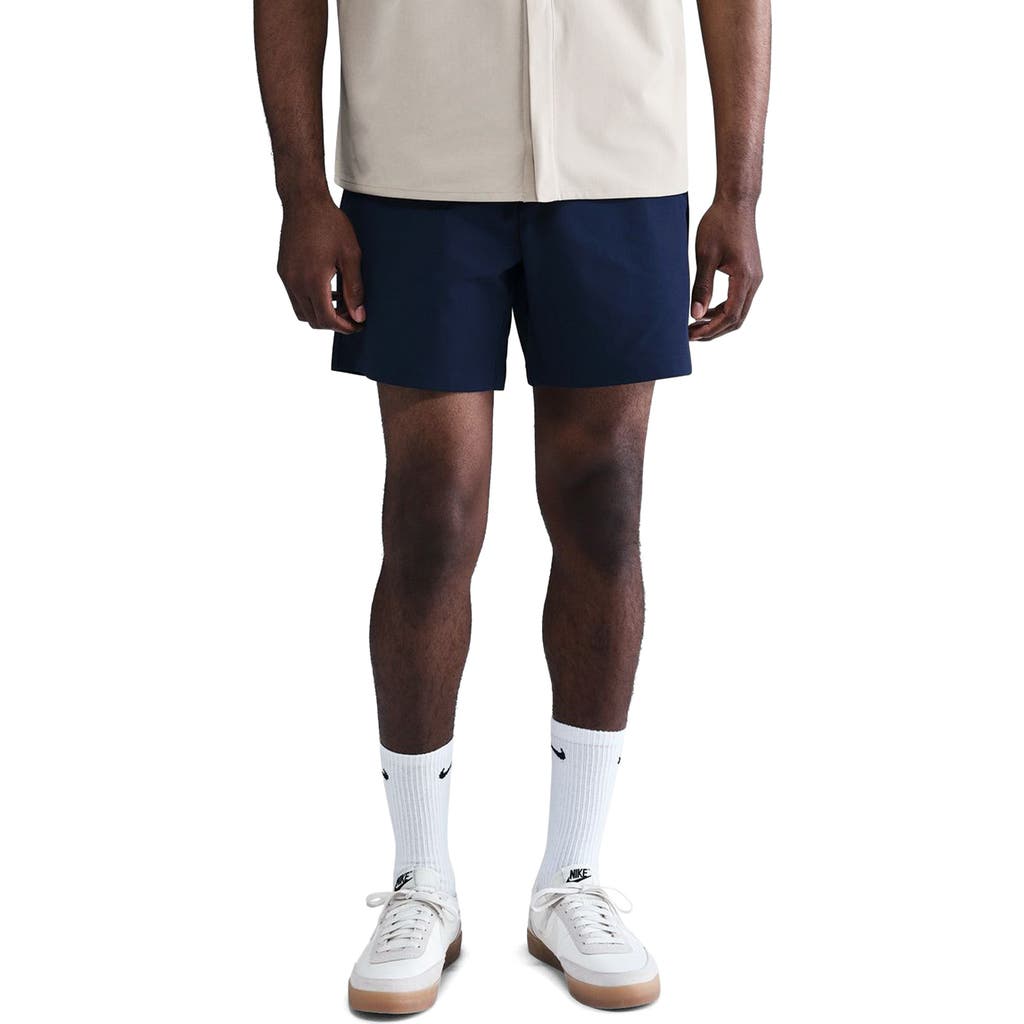 Nike 24.7 Perfectstretch Dri-fit Flat Front Shorts In Blue
