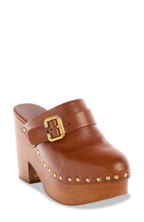 Chloé Jeanette Platform Clog in 27T Ginger Brown at Nordstrom, Size 37