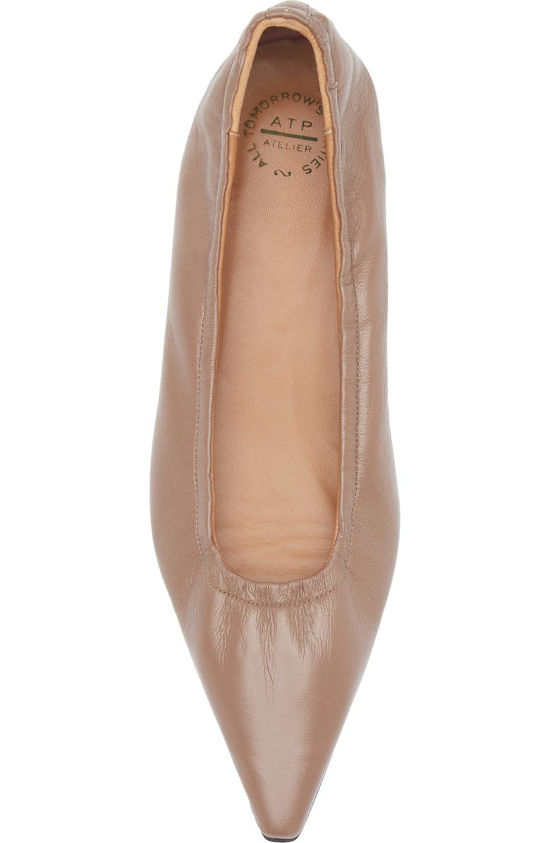 ATP ATELIER Aprica Pointed Toe Flat, Alternate, color, Tahini