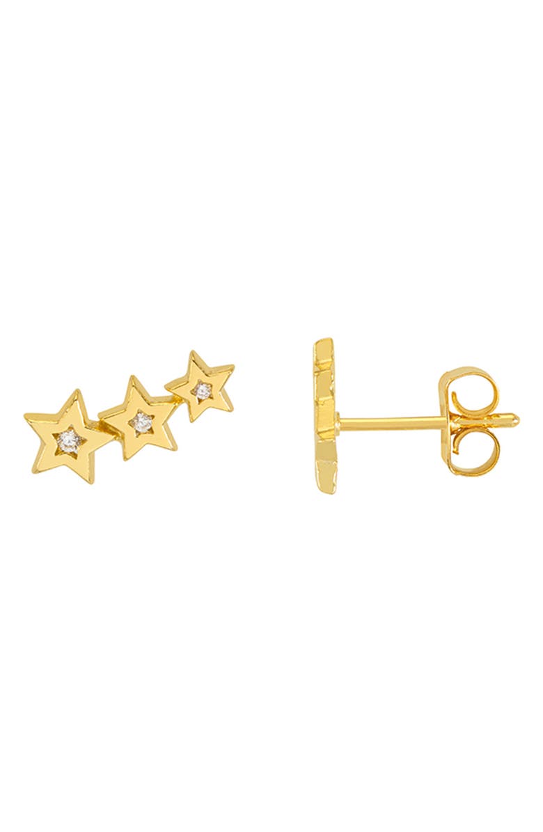 Estella Bartlett Cubic Zirconia Star Ear Crawler Earrings, Alternate, color, 