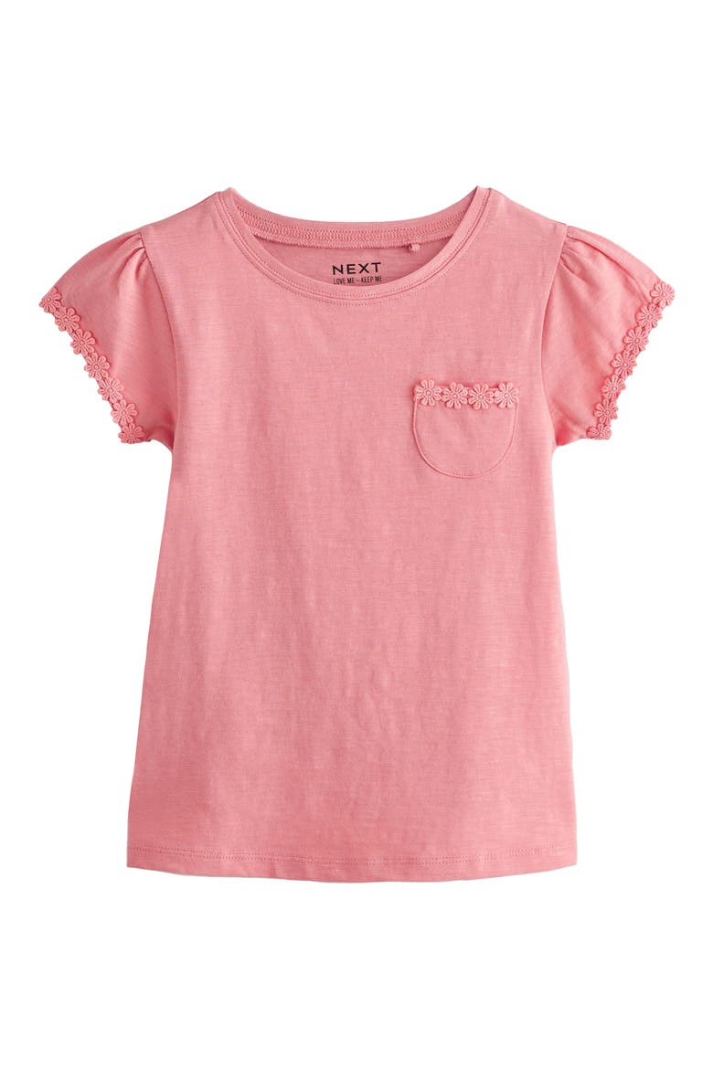 Kids' Assorted 3-Pack Floral Appliqué Cotton T-Shirts, Alternate, color, MULTI