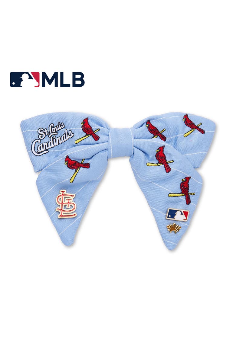 Lele Sadoughi MLB St Louis Cardinals Bow Barrette, Main, color, Sky 400