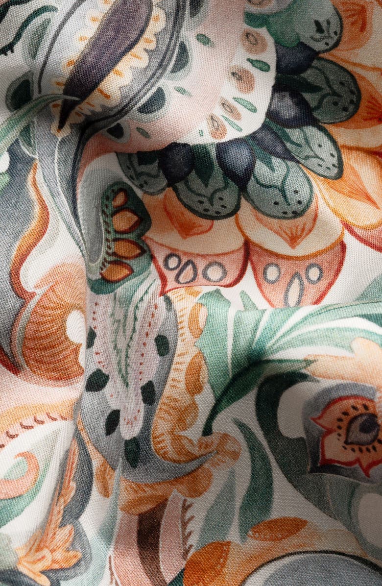 Eton Slim Fit Floral Cotton Twill Dress Shirt, Alternate, color, 