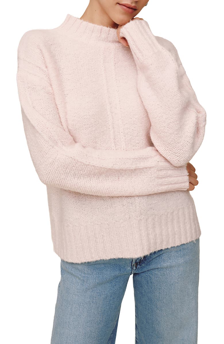 Bella Dahl Mock Neck Merino Wool Blend Sweater, Main, color,