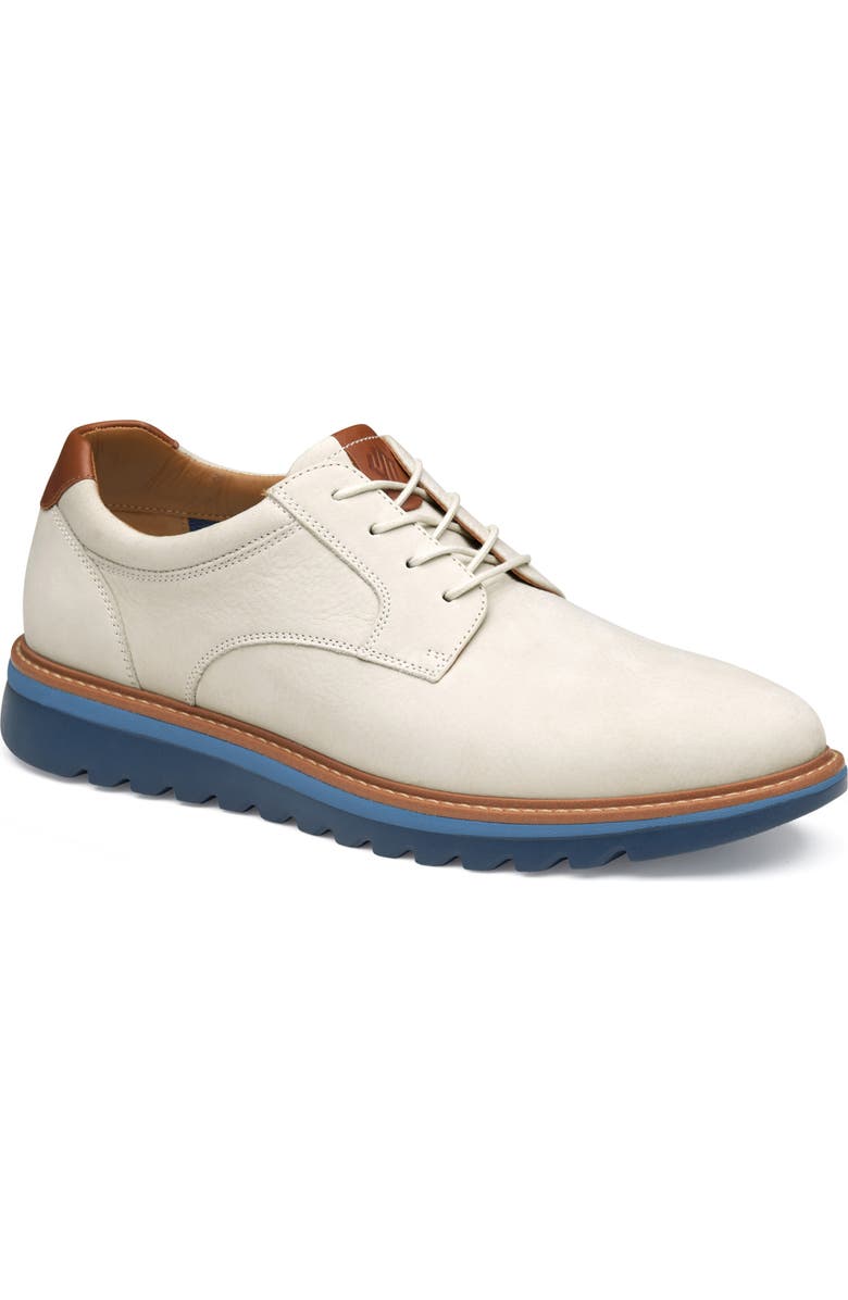Johnston & Murphy Braydon Plain Toe Derby, Main, color, Off White