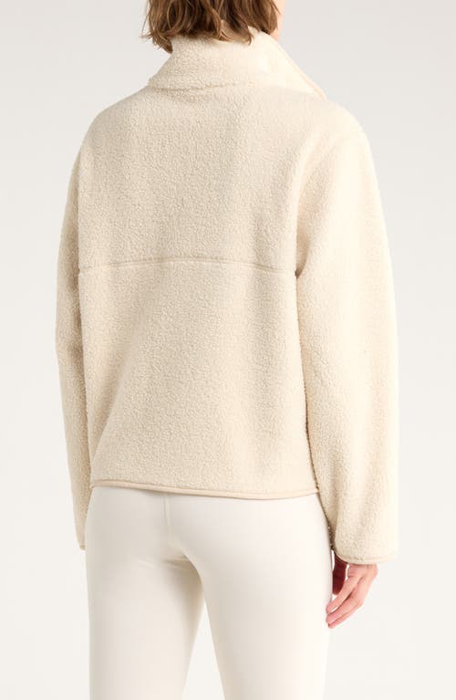 Z By Zella Faux Shearling Solid Hybrid Jacket In Neutral