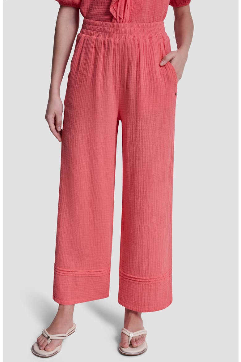 Cotton Gauze Pull-On Pants, Main, color, SUNKISSED