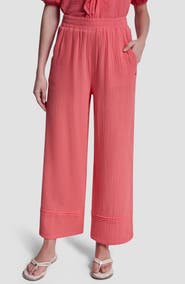 DKNY Jeans Cotton Gauze Pull-On Pants