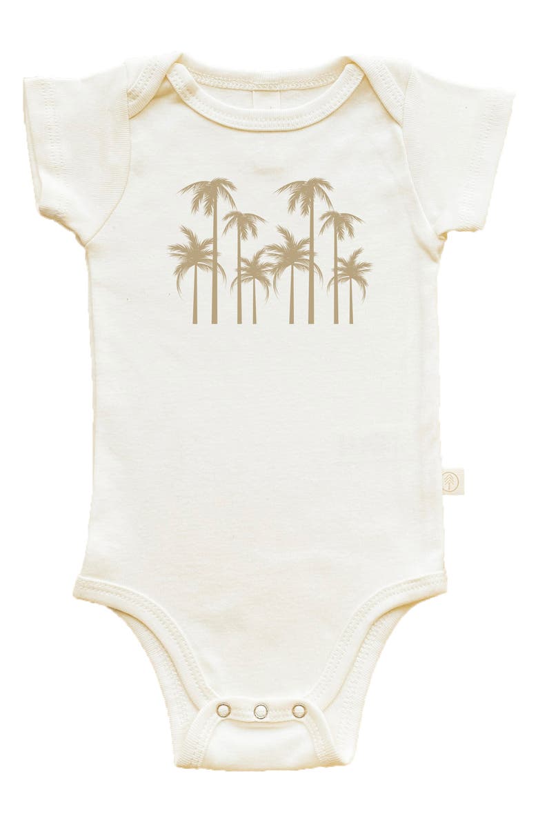 Tenth & Pine Palm Trees Organic Cotton Bodysuit, Main, color, 