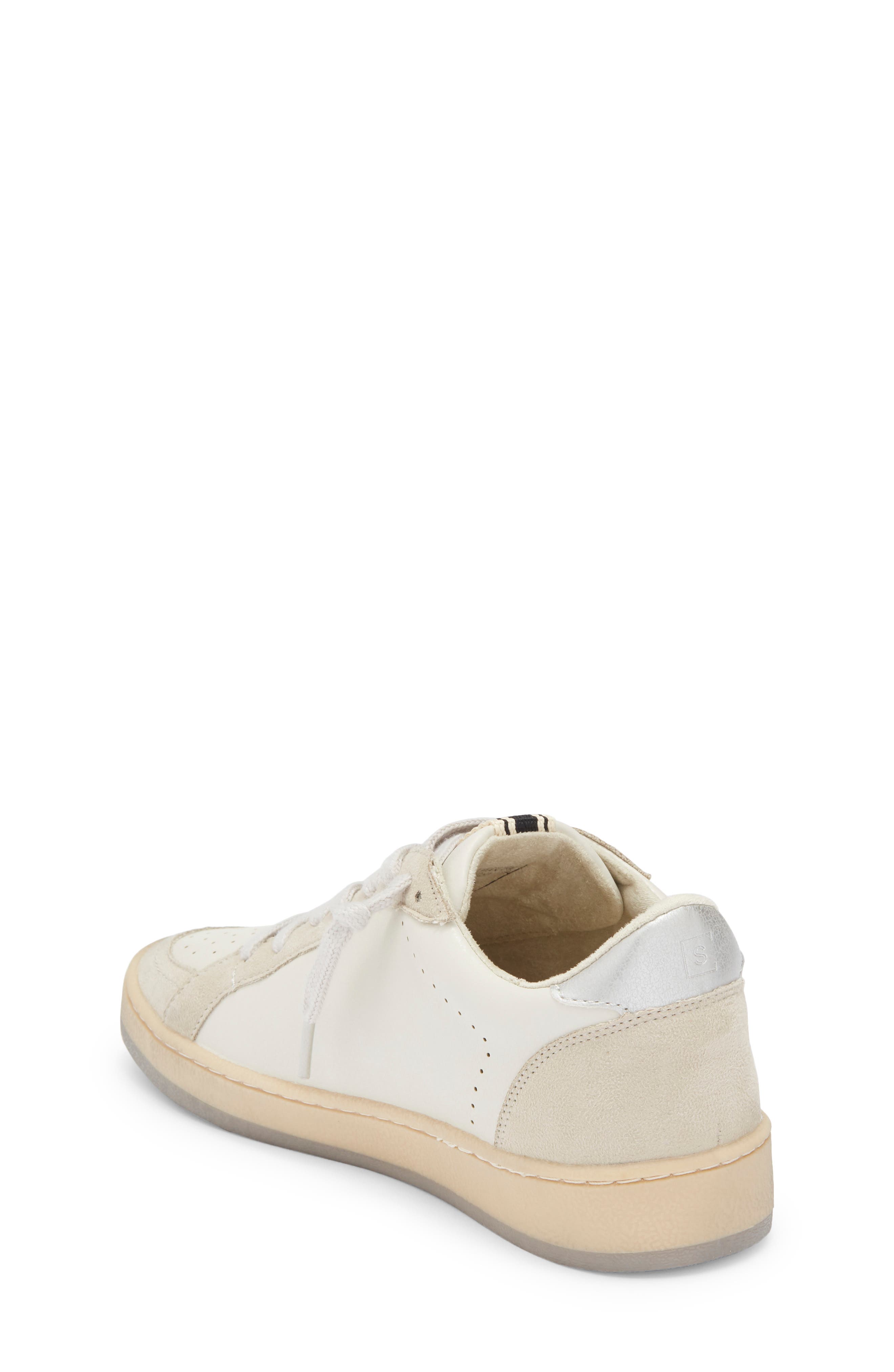 SHUSHOP Kids' Salma Sneaker, Alternate, color, White/ Dark Red Glitter