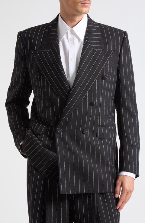 Double Breasted Pinstripe Virgin Wool Jacket
