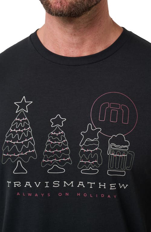 Travismathew Season Of Giving Graphic T-shirt In Black