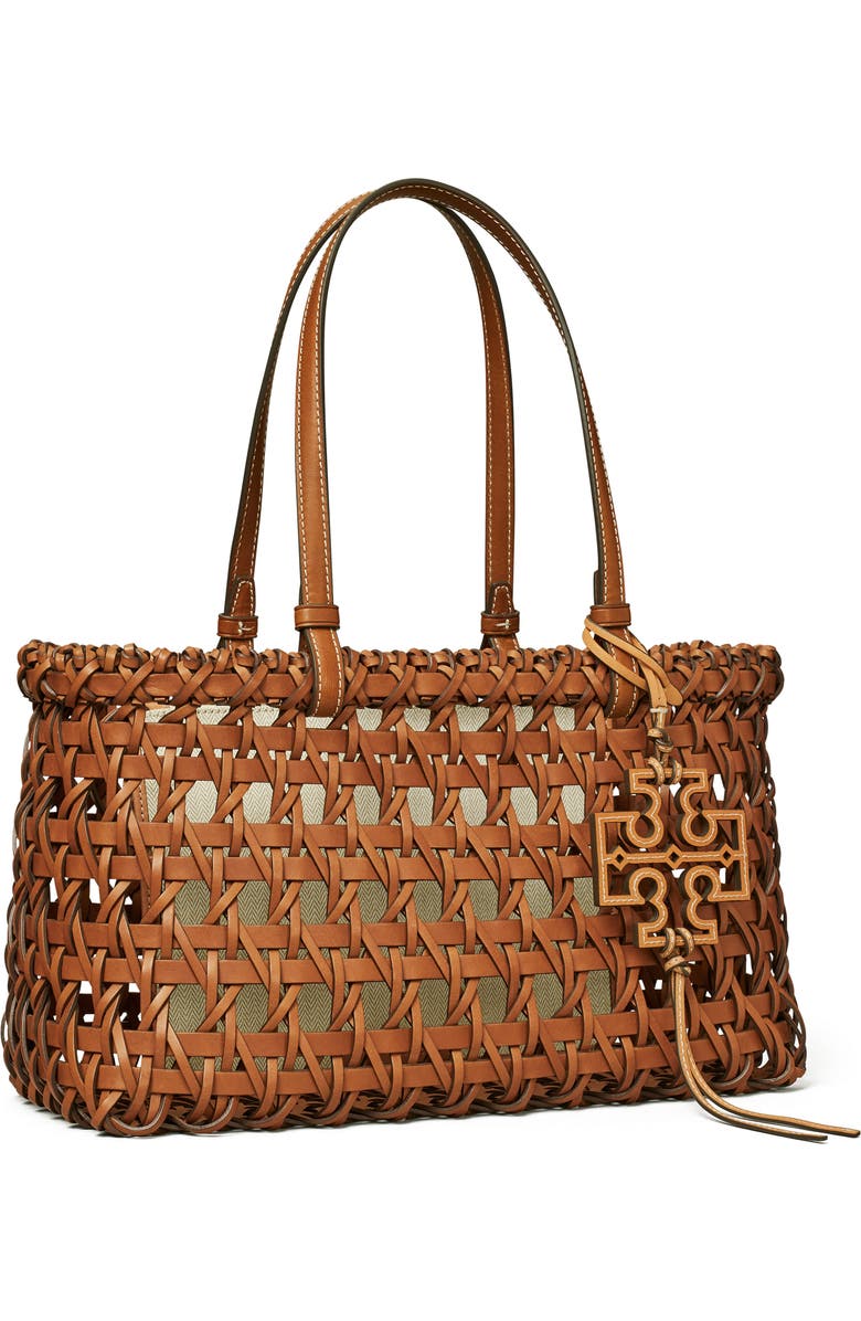 Tory Burch McGraw Garden Basketweave Tote, Alternate, color,