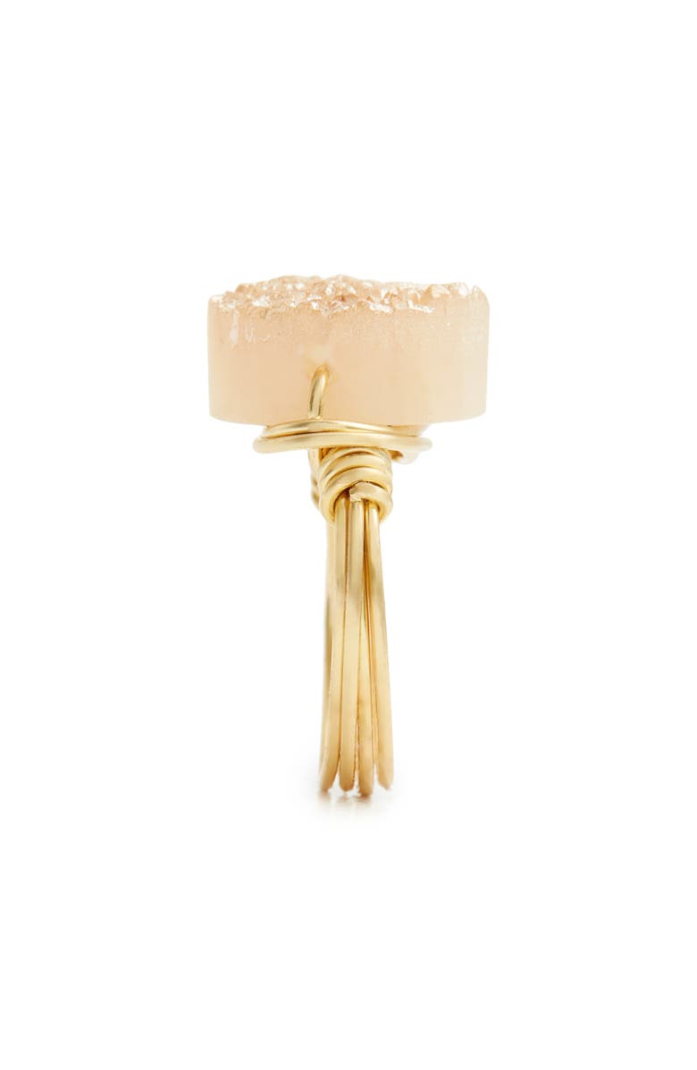 Bourbon and Boweties Wire Wrapped Drusy Ring, Alternate, color, 