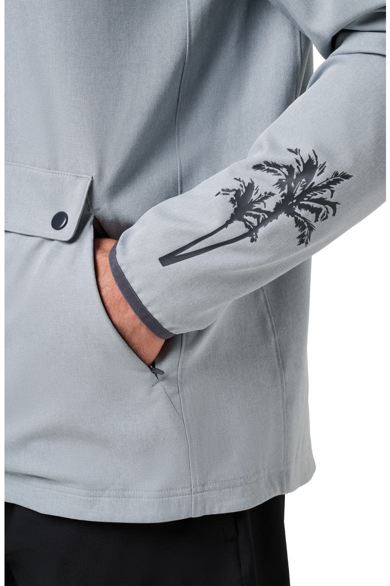 Out of Pocket Quarter Zip Hoodie, Alternate, color, HEATHER LIGHT GREY