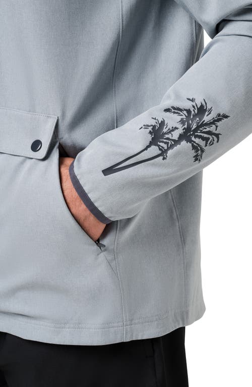 Travismathew Out Of Pocket Quarter Zip Hoodie In Gray