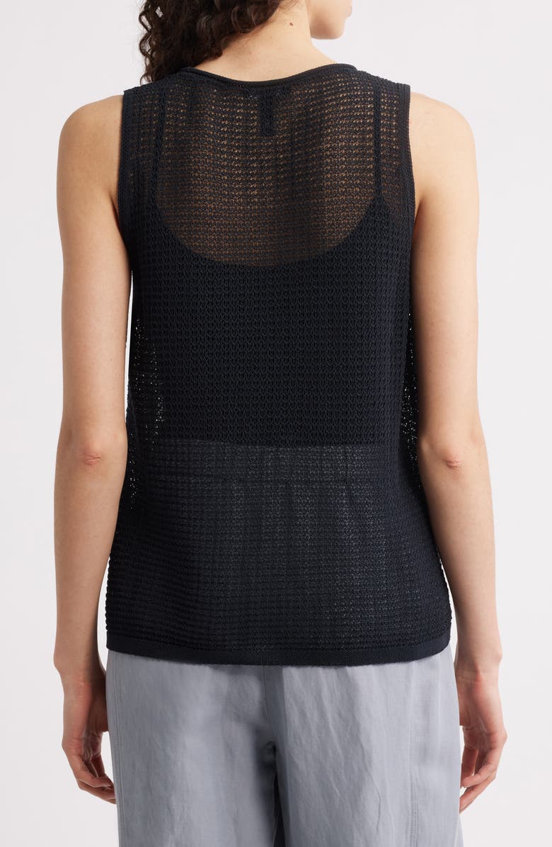 Eileen Fisher Organic Cotton Sweater Tank, Alternate, color, Black