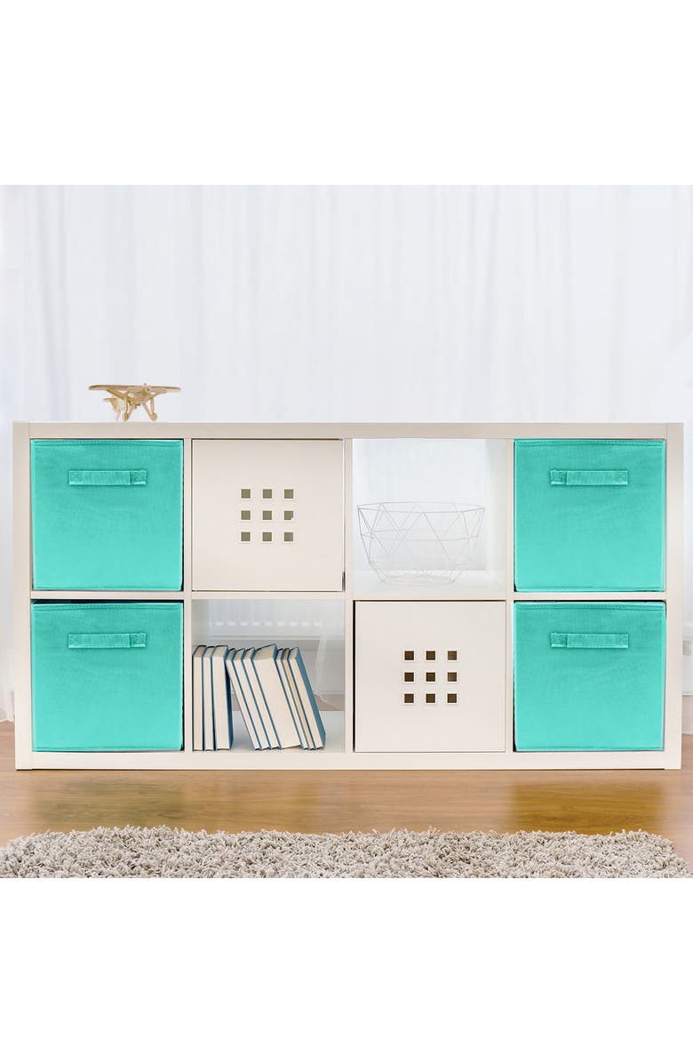 SORBUS Foldable Storage Cube Basket Bin - Set of 6 - Teal, Alternate, color, Teal