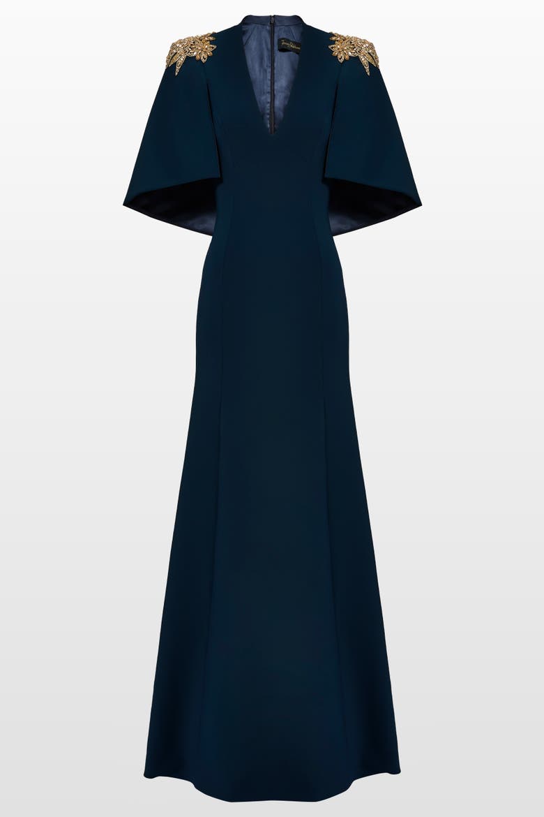 Star Shower Rhinestone-Embellished Maxi Dress, Main, color, Blackthorne Blue