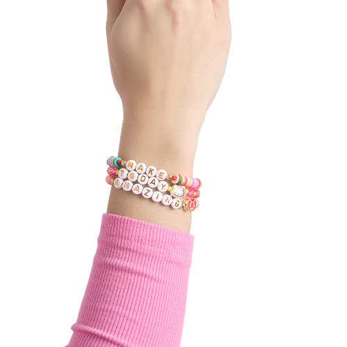 Hello Kitty Make Today Amazing Beaded Bracelet Set In Multi