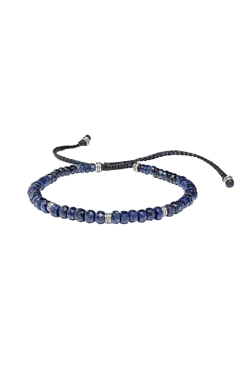 Jan Leslie Faceted Mixed Colored Fluorite Pull Bracelet, Alternate, color, Sapphire