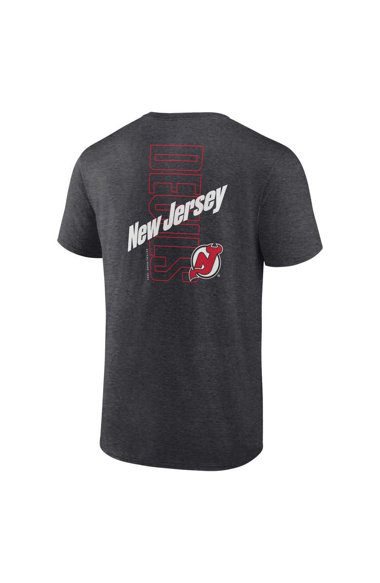 FANATICS Men's Fanatics Branded Heather Charcoal New Jersey Devils Backbone T-Shirt, Alternate, color, Heather Charcoal