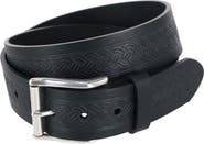 Trafalgar Grady 40mm Celtic Scroll Embossed Leather Jean Belt