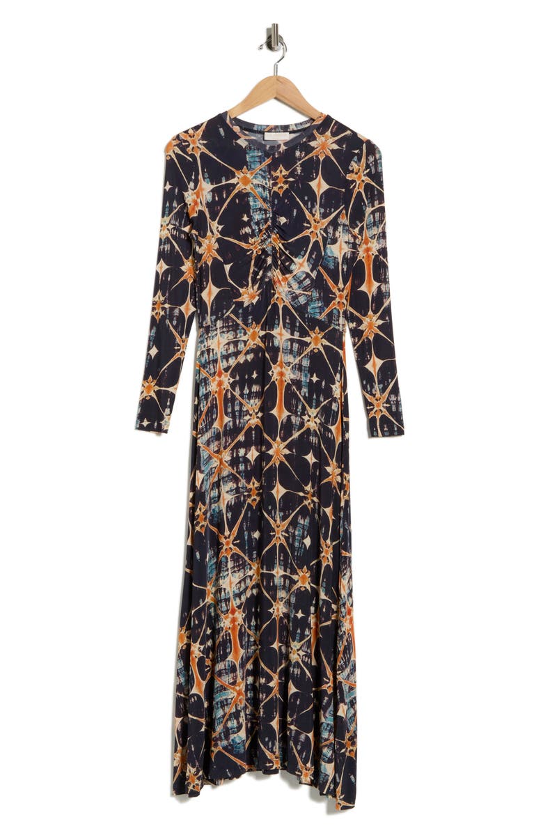 Ulla Johnson Naia Long Sleeve Ruched Midi Dress, Alternate, color, Phoenix