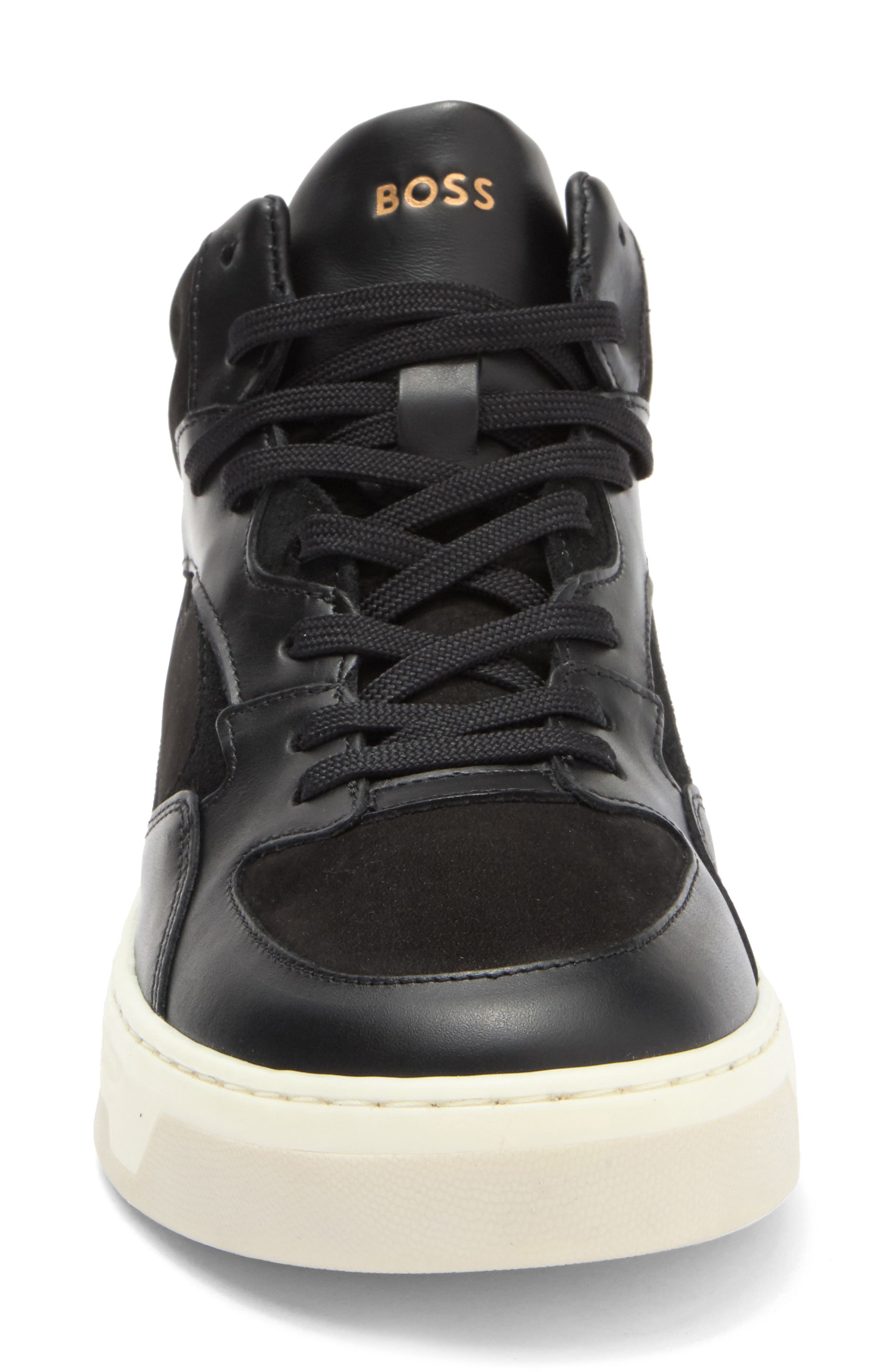 BOSS Baltimore High Top Sneaker, Alternate, color, Black